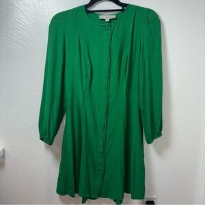 LOFT Emerald Green Flowy Dress Size 0P NWT